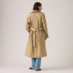 Bree Classic Long Trench Coat - Travertine - Tan
