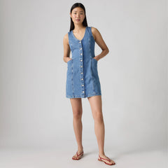 Vianna Vest Mini Dress - Special Showing - Medium Wash