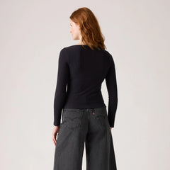 Dry Goods Supersoft Long-Sleeve Tee - Anthracite Night - Black