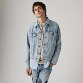 Trucker Jacket - Sashiko Patch - Medium Wash