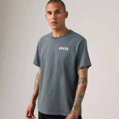 Relaxed Fit Short-Sleeve Graphic T-Shirt - Headline Logo Lead - Grey