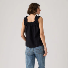 Meg Cotton Blouse - Anthracite Night - Black