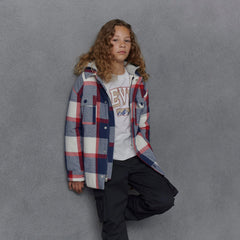 Sherpa Lined Shacket Big Boys 8-20 - Dress Blues - Blue