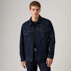 Relaxed Fit Trucker Jacket - Wash It Out Rinse - Dark Wash