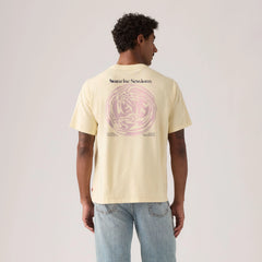 Relaxed Fit Vintage Graphic T-Shirt - Sunrise Sessions Rutagbaga - Tan