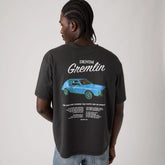 Relaxed Fit Graphic Boxy T-Shirt - Coastal Creative Gremlin Jet - Black
