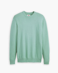 Red Tab Crewneck Sweater - Aquifer - Blue