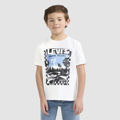 Short Sleeve Catching Air Graphic Tee Little Boys 4-7 - Bright White