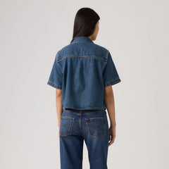 Logan Short-Sleeve Denim Shirt - Tencel Tinted Times - Dark Wash