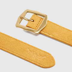 Lux Leather Belt - Raffia - Yellow