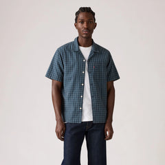 Short-Sleeve Sunset Standard Camp Shirt - Ricky Dobby Plaid - Blue