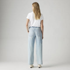 Baggy Carpenter Linen+ Denim Lightweight Women's Jeans - Luxury Trip - Light Wash