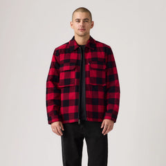 Lightweight Shacket - Red Buffalo Check - Red