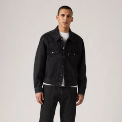 Western Trucker Jacket - Midnight In Oakland - Black