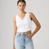Teagan Blouse - Mini Eyelet Bright W - White