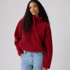 Kasey Sherpa Pullover - Rhythmic Red - Red