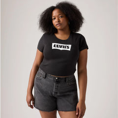 Graphic Logo Essential Sporty Ringer Tee - Black