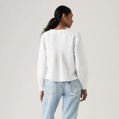 Soleil Wrap Blouse - Bright White - White
