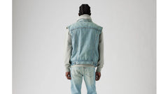 Relaxed Fit Trucker Vest - Kentucky Blue - Medium Wash