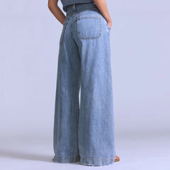 Women's Max Loose Jeans - Weekend Blues Made of Japan - Medium Wash
