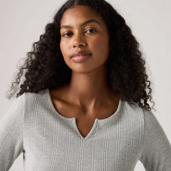 Dry Goods Women's Supersoft Long-Sleeve Tee - Medium Heather Gray - Grey