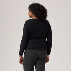Hayes Long-Sleeve T-Shirt (Plus Size) - Anthracite Night - Black