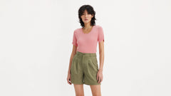 Infinity Short Sleeve Ballet Top - Coral Red