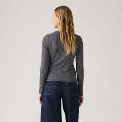 Dreamy Henley - Dark Sapphire Stripe - Blue