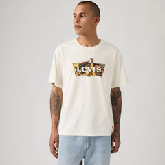 Relaxed Fit Short-Sleeve Graphic T-Shirt - Cowboy Fill Egret - White