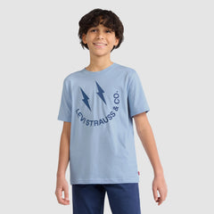 Short Sleeve Smile for Levis Graphic Tee Big Boys 8-20 - Chambray Blue Levi's - Blue