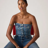 Denim Tube Top - All Over Blue - Medium Wash