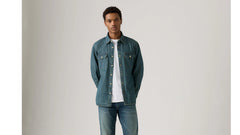 Jackson Worker Overshirt - Chopper Dark Wash - Medium Wash