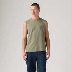 Graphic Muscle Tank - Mulled Basil - Green