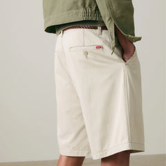 Baggy Pleated 9" Men's Shorts - Pumice - White