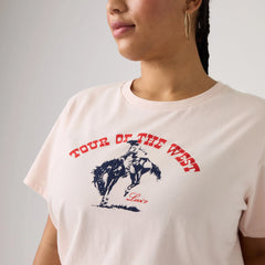 Perfect Logo T-Shirt (Plus Size) - Plus Bucking Bronco - Pink