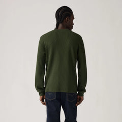 Long-Sleeve Standard Fit Thermal Shirt - Green - Green