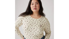 Hayes Long-Sleeve T-Shirt (Plus Size) - Sigrid Ditsy - Multi-Color