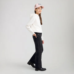 Wide Leg Jeans Big Girls 7-16 - Wish me Luck - Black