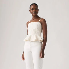 Anderson Flounce Lightweight Top - Truth Slip - White