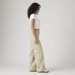 Baggy Parachute Women's Pants - White Pepper - Tan