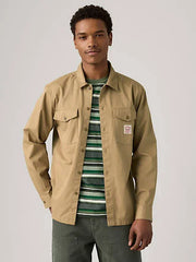 Long-Sleeve Worker Shirt - Tiger's Eye Twill - Brown