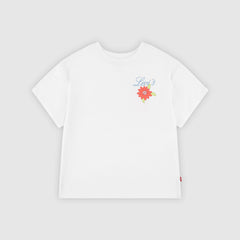 Short Sleeve Levis Floral Oversized Graphic Tee Big Girls 7-16 - Bright White