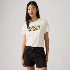 Graphic Logo Favorite Short Sleeve Tee - P2_Peony Print Bw Fi - White