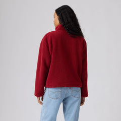 Kasey Sherpa Pullover - Rhythmic Red - Red