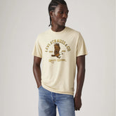 Standard Fit Classic Graphic T-Shirt - Heritage Americana Eagle Bleached Sand - Tan