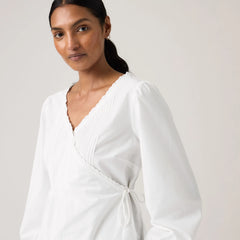 Soleil Wrap Blouse - Bright White - White