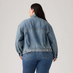 '90s Trucker Jacket (Plus Size) - Turning Heads - Light Wash