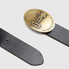 Saddle Man Plaque Belt - Caviar - Black