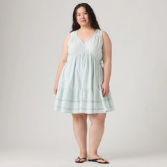 Lulu Mini Dress (Plus Size) - Watch Me - Light Wash
