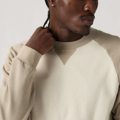 Red Tab™ Crewneck Sweatshirt - Posie Vintage Khaki - White